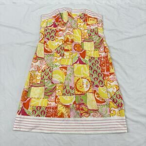 Lilly Pulitzer Size 12 Strapless Bowen Dress Happiest Hour Sun Beach Vacation